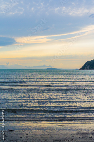 逗子海岸からの夕日