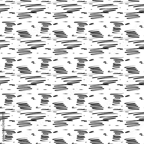 Pattern seamless grunge vector with black strokes. Art illustration modern
