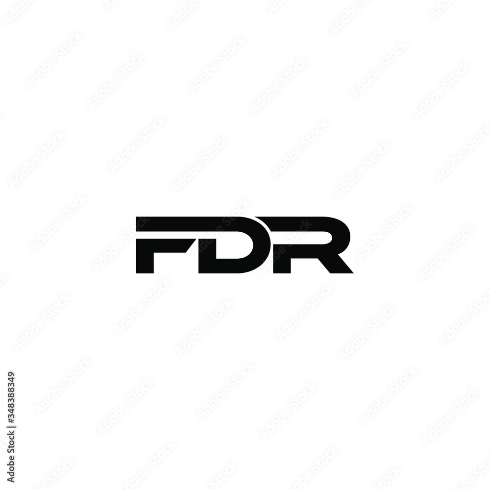 fdr letter original monogram logo design Stock Vector Adobe Stock