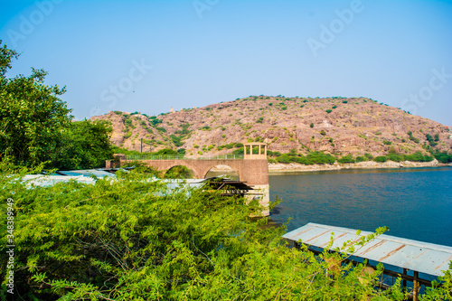 Kaylana Lake Jodhpur in Rajasthan, India. It is an artificial lake, built by Pratap Singh in 1872. 