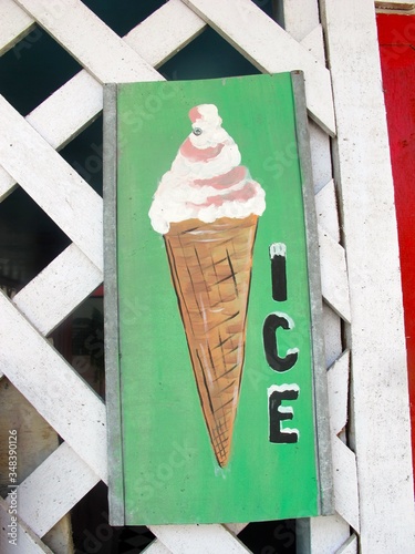 ice cream painted sign photo