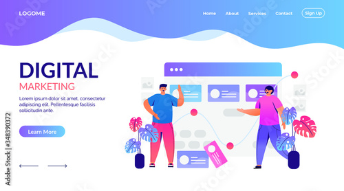 digital marketing landing page template