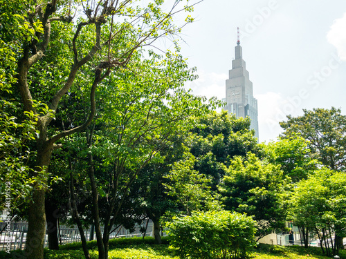 都心の緑のある風景