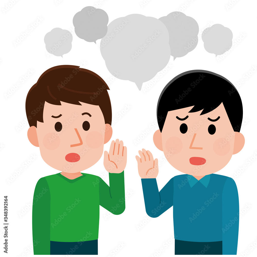 噂話をする男性たち イラスト Stock Vector Adobe Stock