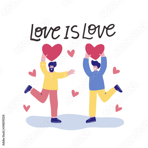 LGBT flat vector illustration. Design for Pride day.