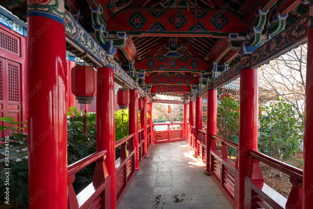 Corridor of classical architecture in China