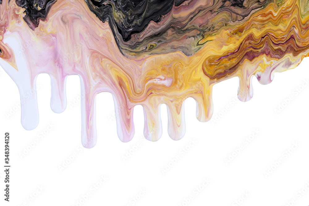 Naklejka premium Color dripping paint