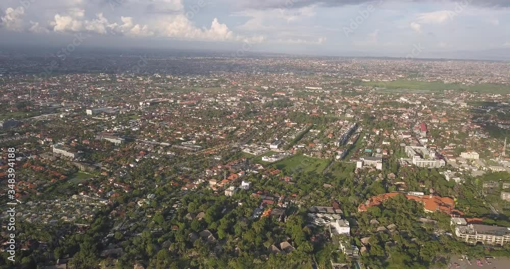 Aerial view of Double-six beach, Seminyak, Bali, Indonesia