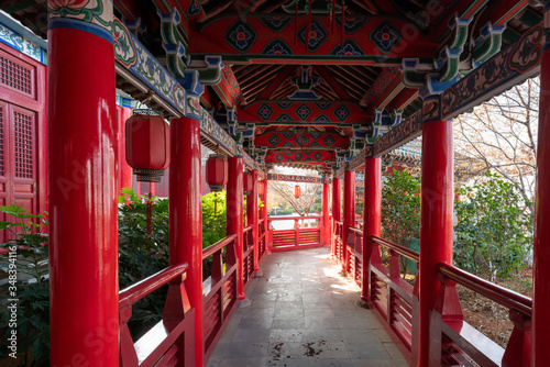 Corridor of classical architecture in China © gjp311