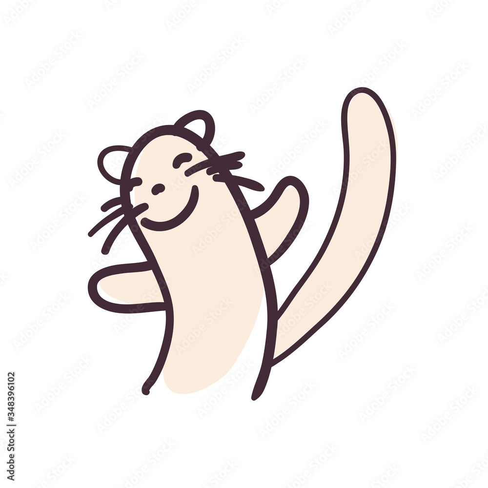 ferret kit cartoon flat style icon vector design ferret kit cartoon flat style icon vector design