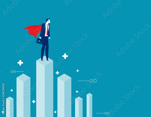Success on the top business. Development concept. Geometric and Cube