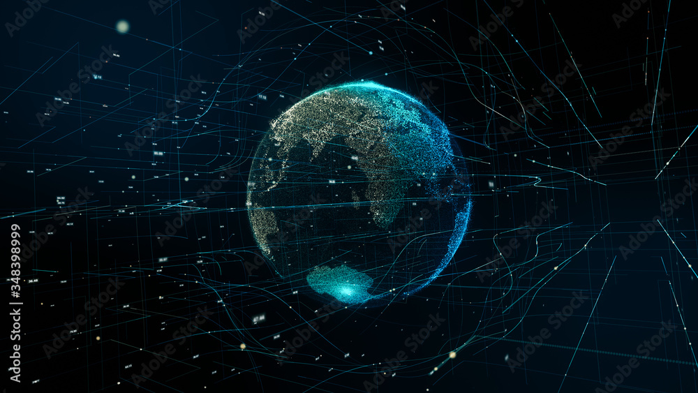 科学と近未来　青い地球　グローバルネットワーク