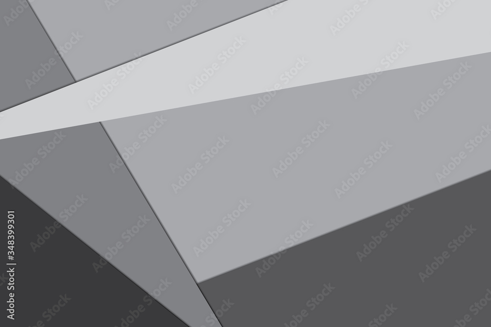 Abstract geometric black and gray color background.  Vector, illustration.