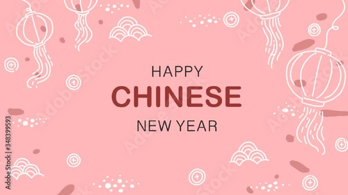 Happy new year 2021 concept design of animation.