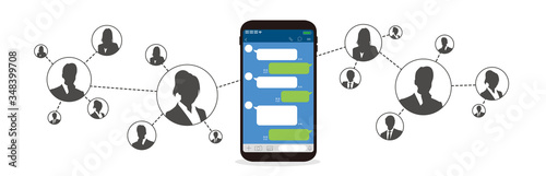 Social networking service global Vector
