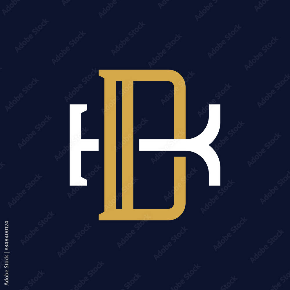 Initial Letter DK KD Monogram Logo Design Initial Letter DK KD Monogram Logo Design