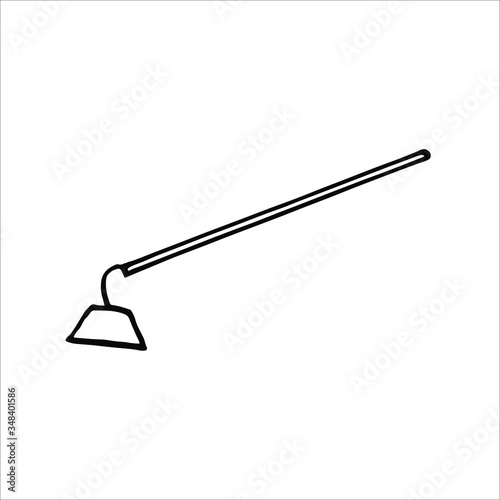 Isolated on a white background chopper drawing, hand drawing, doodle, vector
