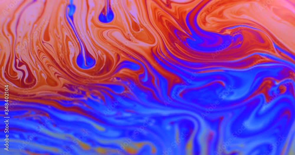 Surface of Liquid Soap with Changing Rainbow Colours. Macro. Surface of Liquid Soap with Changing Rainbow Colours. Macro.