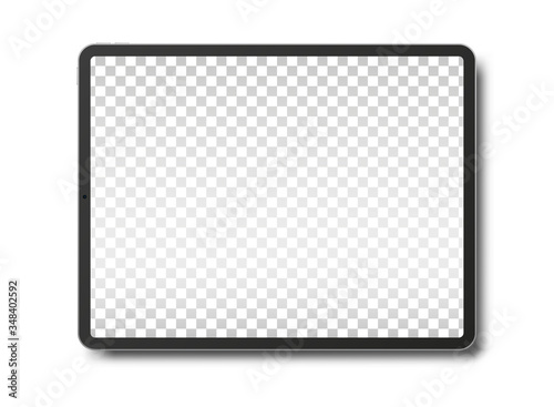 Tablet pc computer with blank screen.