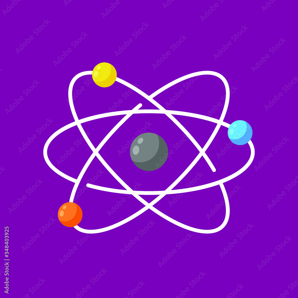 Chemical Reaction Symbol. Chemistry Laboratory Logo and Icon
