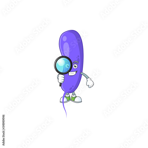 cartoon drawing concept of cholerae working as a Private Detective