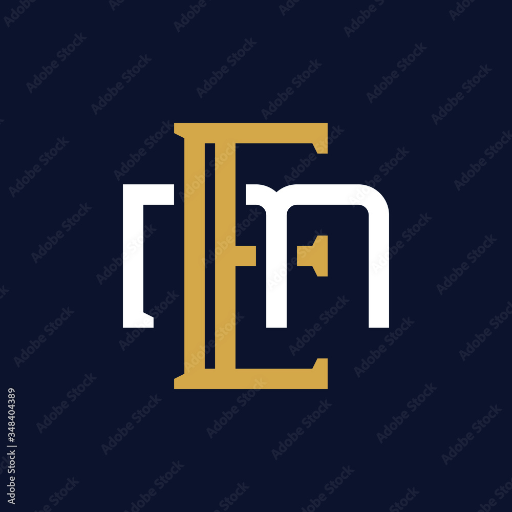 Initial Letter EM ME Monogram Logo Design Initial Letter EM ME Monogram Logo Design