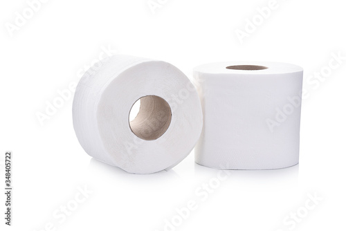 Toilet paper isolated on white background