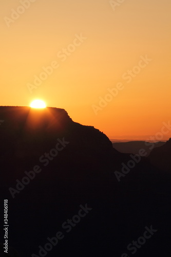 sunset over the mountain