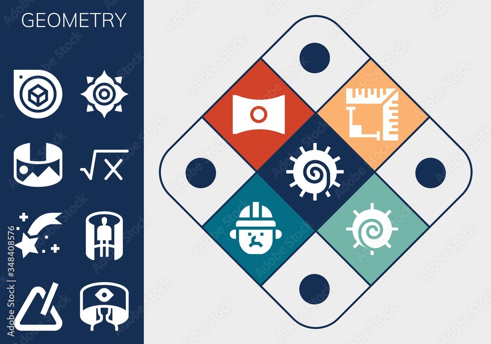geometry icon set Stock Vector | Adobe Stock