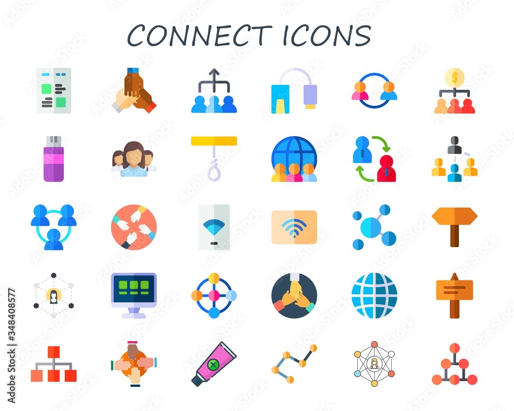 connect icon set connect icon set