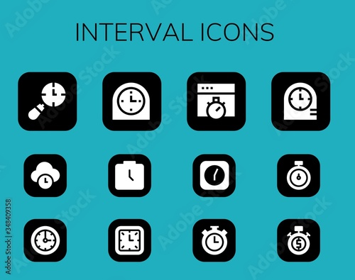 interval icon set