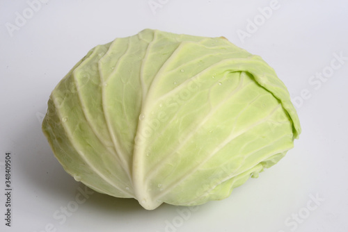 Cabbage on  white background.