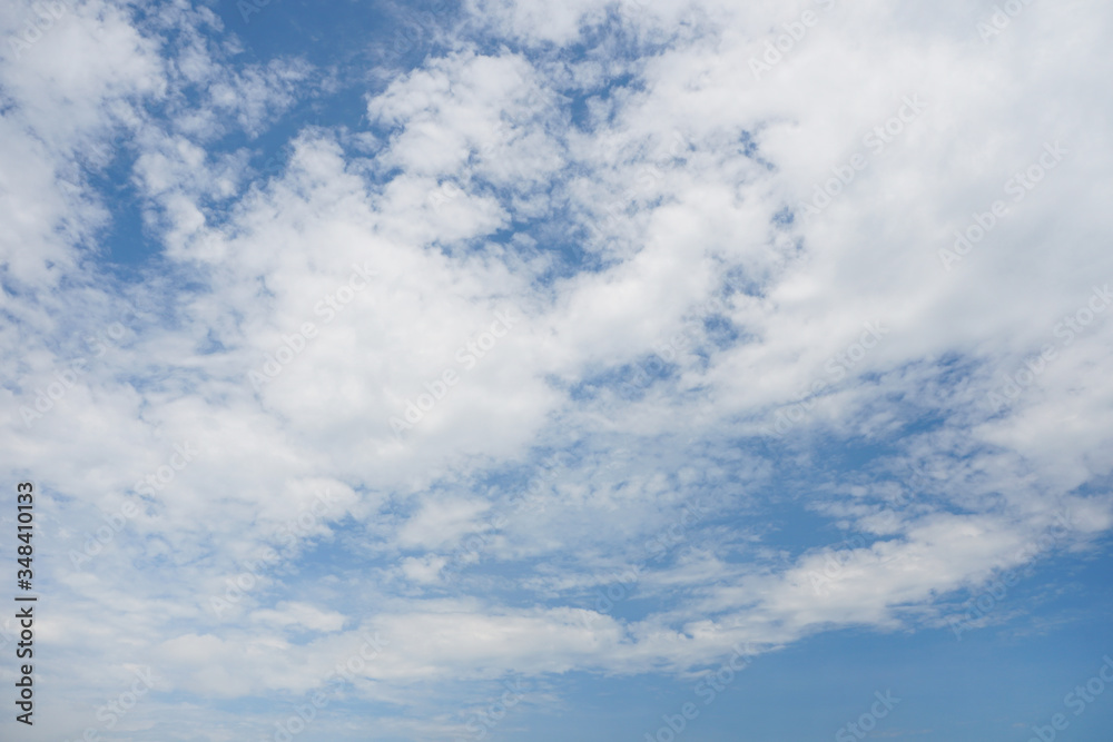 clouds in the sky, Altocumulus clouds on the blue sky, background, copy space for text
