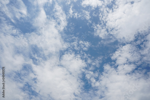 blue sky with clouds, Altocumulus clouds on the blue sky background, copy space for text © Montree