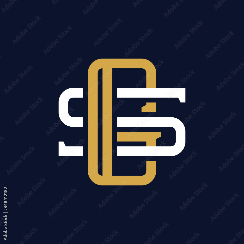 Initial Letter GS SG Monogram Logo Design Initial Letter GS SG Monogram Logo Design