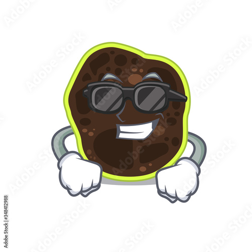 cartoon character offirmicutes wearing classy black glasses