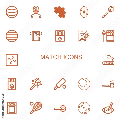Editable 22 match icons for web and mobile