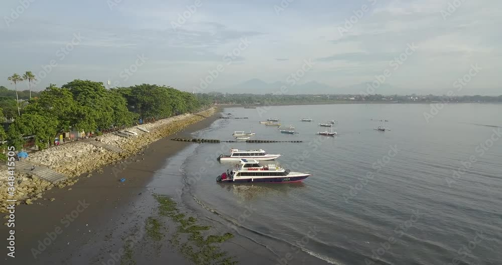 Aerial view of Sanur beach, Bali, Indonesia Aerial view of Sanur beach, Bali, Indonesia