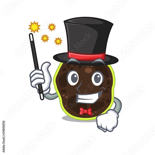 A gorgeous smart Magician of firmicutes cartoon design style