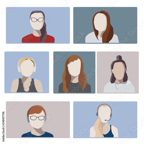 Video collector illustration with female participants