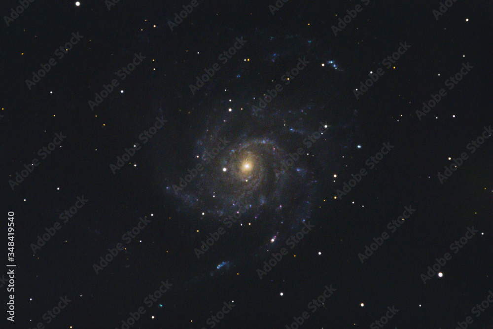 The Pinwheel Galaxy Messier 101 in the constellation Ursa Major photographed with a Maksutov telescope from Mannheim in Germany