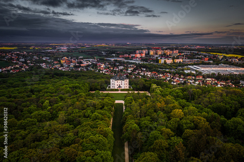 Letohradek Hvezda (Star Villa) is a Renaissance villa situated in a game reserve of the same name in Liboc, Prague 7 km west of Prague city centre. The surrounding game reserve was founded 1530. photo