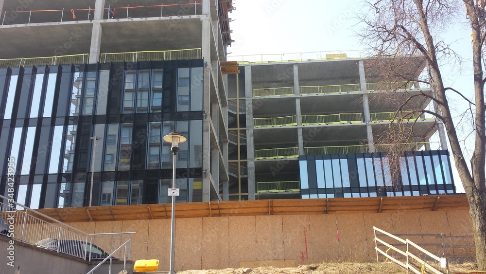 Obraz premium Modern office building under construction