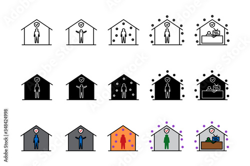 Quarantine at home during a virus outbreak 