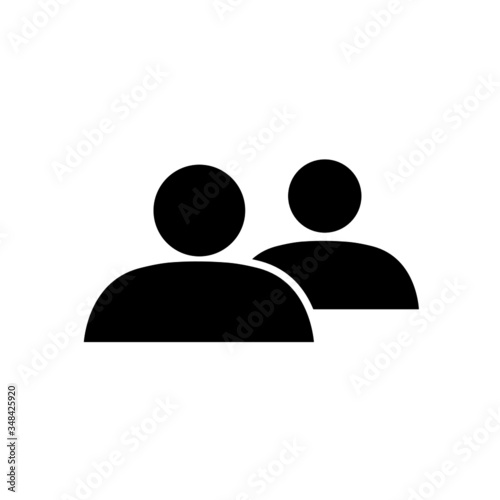 People icon. Simple representation of group of people. Vector Illustration