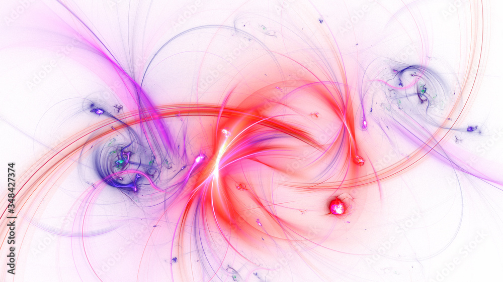 3D rendering abstract white fractal light background 3D rendering abstract white fractal light background