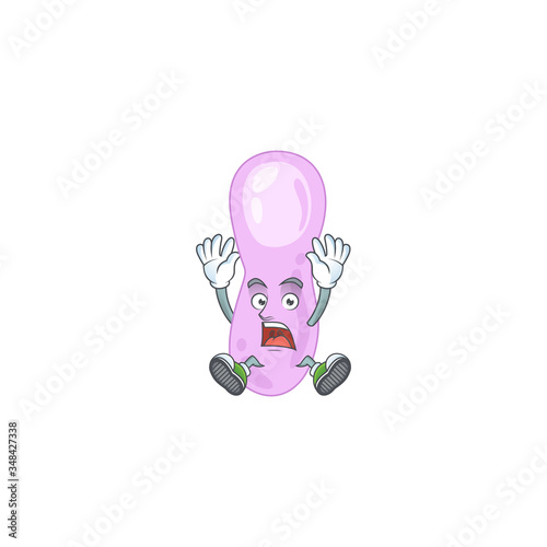 cartoon character design of clostridium botulinumhaving shocking gesture