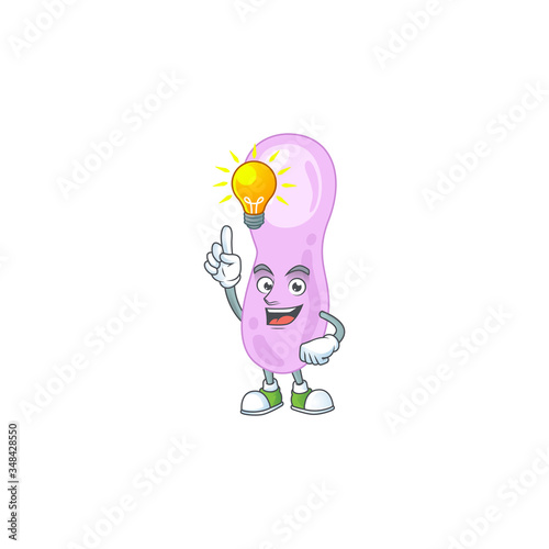 A brilliance clostridium botulinum cartoon design concept have an idea