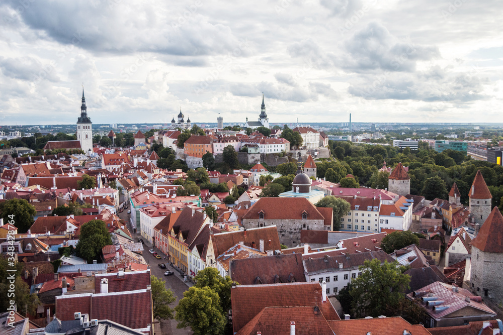 Aerial View of Tallinn Old Town in a beautiful summer day, Estonia Aerial View of Tallinn Old Town in a beautiful summer day, Estonia