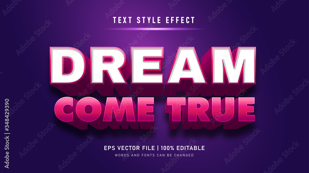 Editable text effect 3d embossed style